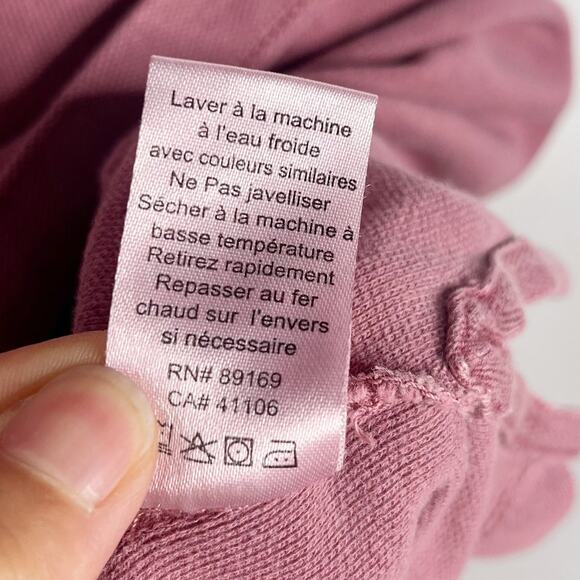 ATM Anthony Thomas Melillo XS Pink Pima Cotton Hoodie Dress Oversized Pockets - Picture 10 of 11